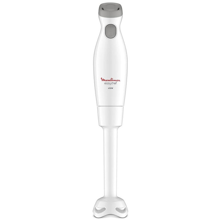 Moulinex Easychef DD45A1 Stabmixer, 450 W, 2 Geschwindigkeitsstufen, Zelkrom Klingen, weiss, Weiss