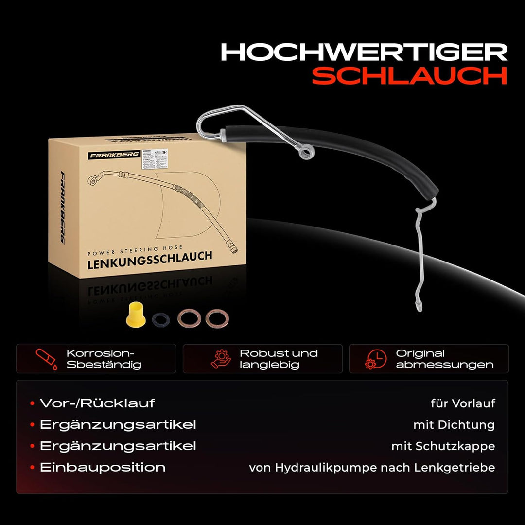 Frankberg Servolenkung Schlauch Kompatibel mit Cordoba 6L2 1.2L-2.0L 2002-2009 Ibiza III 6L1 1.2L-2.