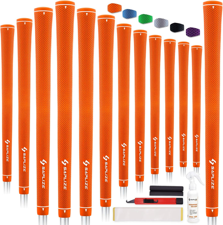 SAPLIZE Golfgriffe, 13er-Set mit komplettem Regripping-Kit, Standard / Midsize, Golfschlägergriffe a