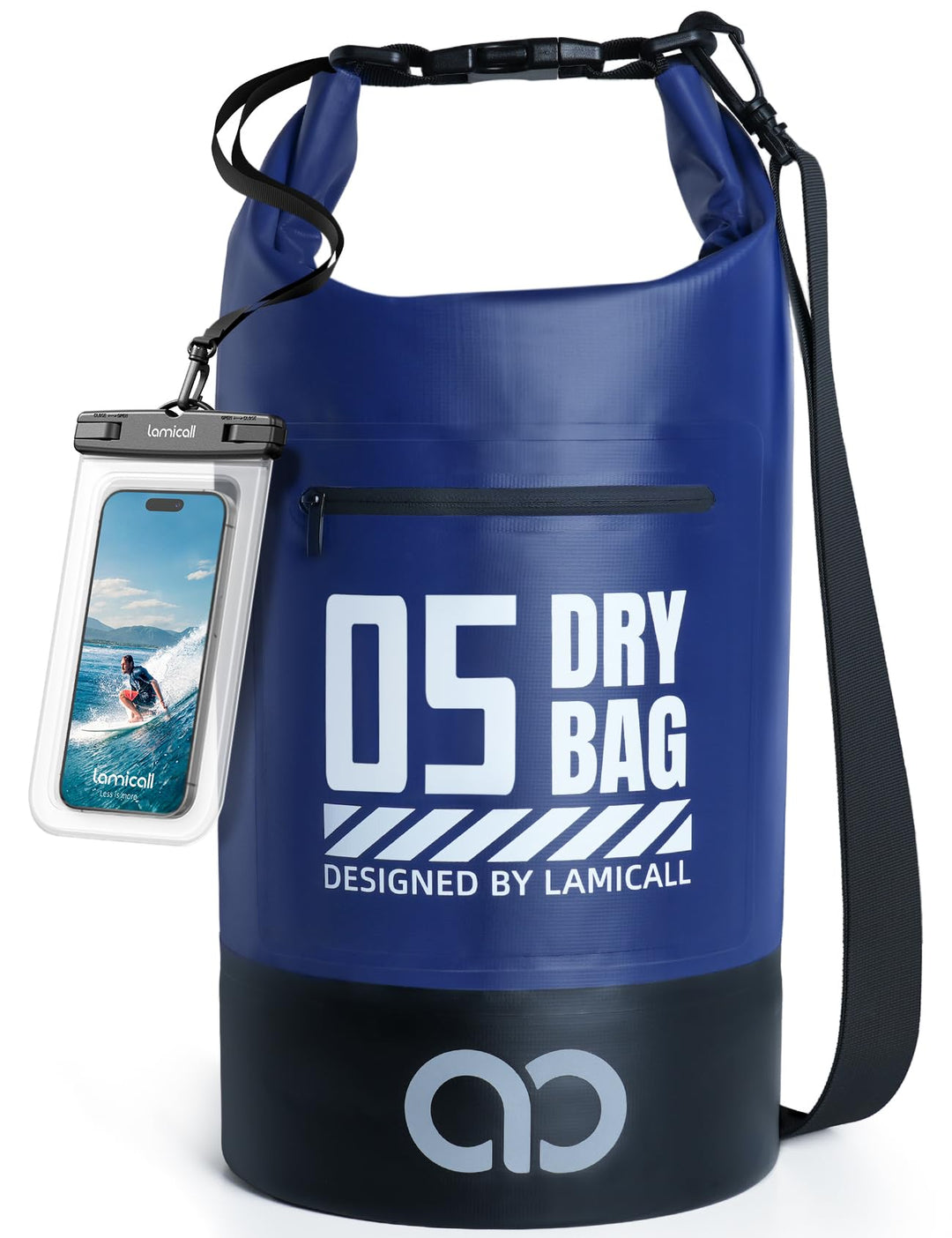 Lamicall Dry Bag, wasserdichte Tasche Beutel, Wasserfester Rucksack Drybag | [Robust &amp; Kratzfest] 5L