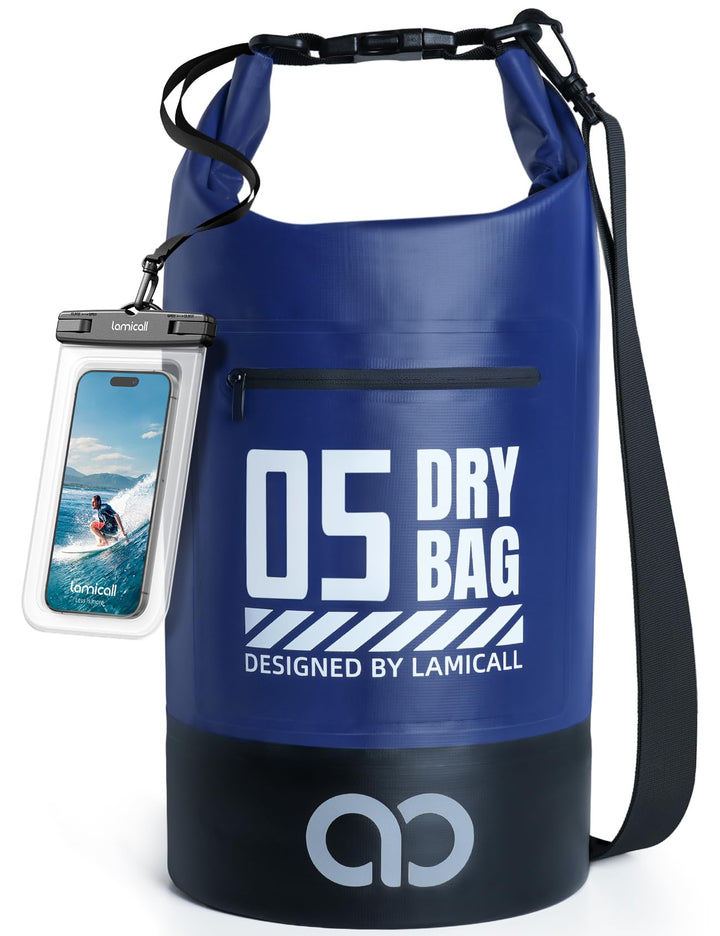 Lamicall Dry Bag, wasserdichte Tasche Beutel, Wasserfester Rucksack Drybag | [Robust &amp; Kratzfest] 5L