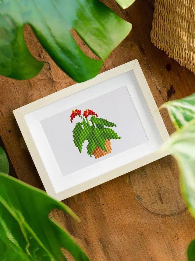 Figured'Art Mini Serie Diamond Painting Erwachsene - Pflanzen 2 - Premium-Box mit 12 Stück 15x18 cm