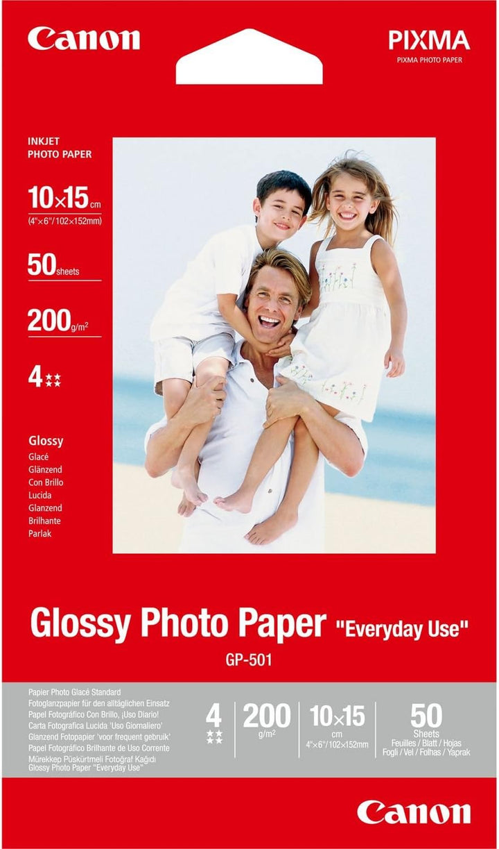 Canon 0775B081 Fotopapier (Packung mit 2) Weiss A5 (Packung mit 2), Weiss A5 (Packung mit 2)