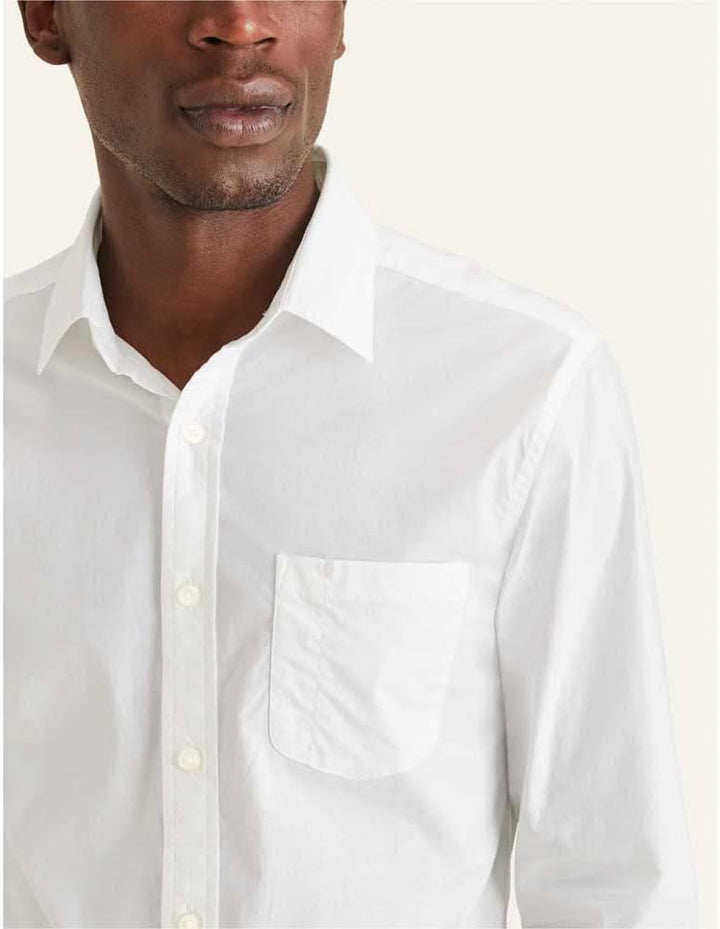 Dockers Herren Original Hemd Slim S Lucent White, S Lucent White