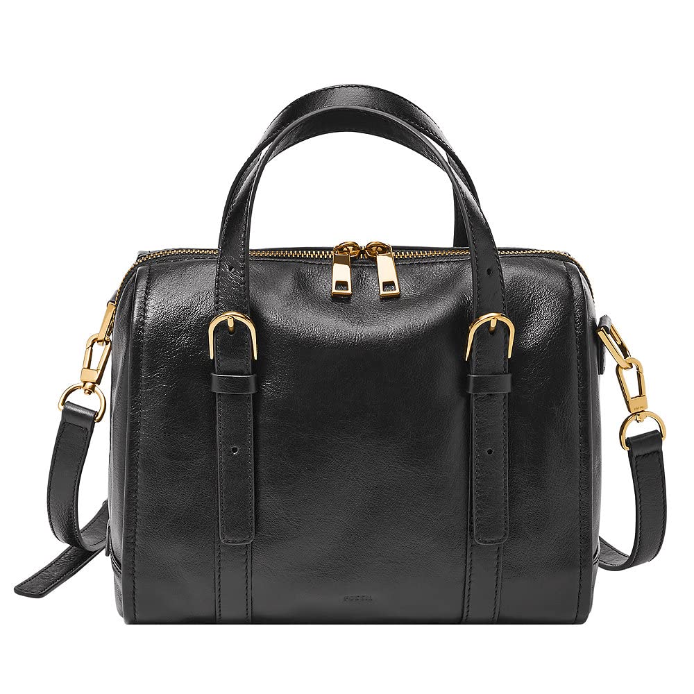 Fossil Damen Carlie Satchel Schwarz, Schwarz
