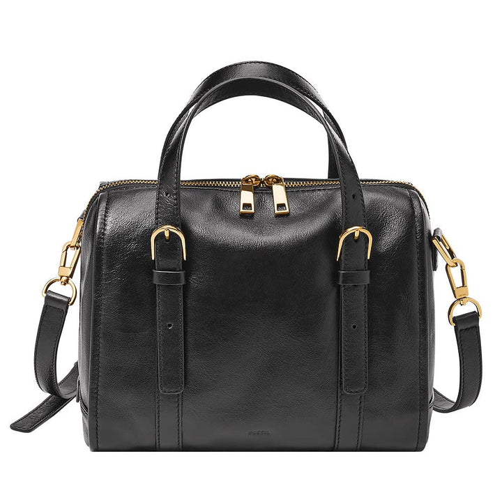 Fossil Damen Carlie Satchel Schwarz, Schwarz