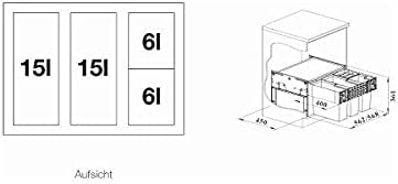 BLANCO SELECT II 60/4 | Kunststoff, Aluminium | 60er Unterschrank | Auszugssystem zur Frontanbindung