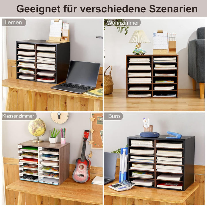GUUSII HOME Ablagefächer Stapelbar Ablage Schreibtisch Dokumentenablage Schreibtischablage Büroablag