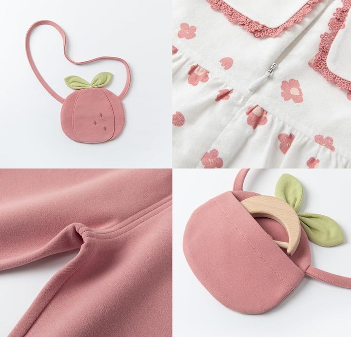 Kinder Bekleidungssets für Baby-Mädchen Baumwolle Langarm Kleid Taille Hose Babykleidung Weiche Baby