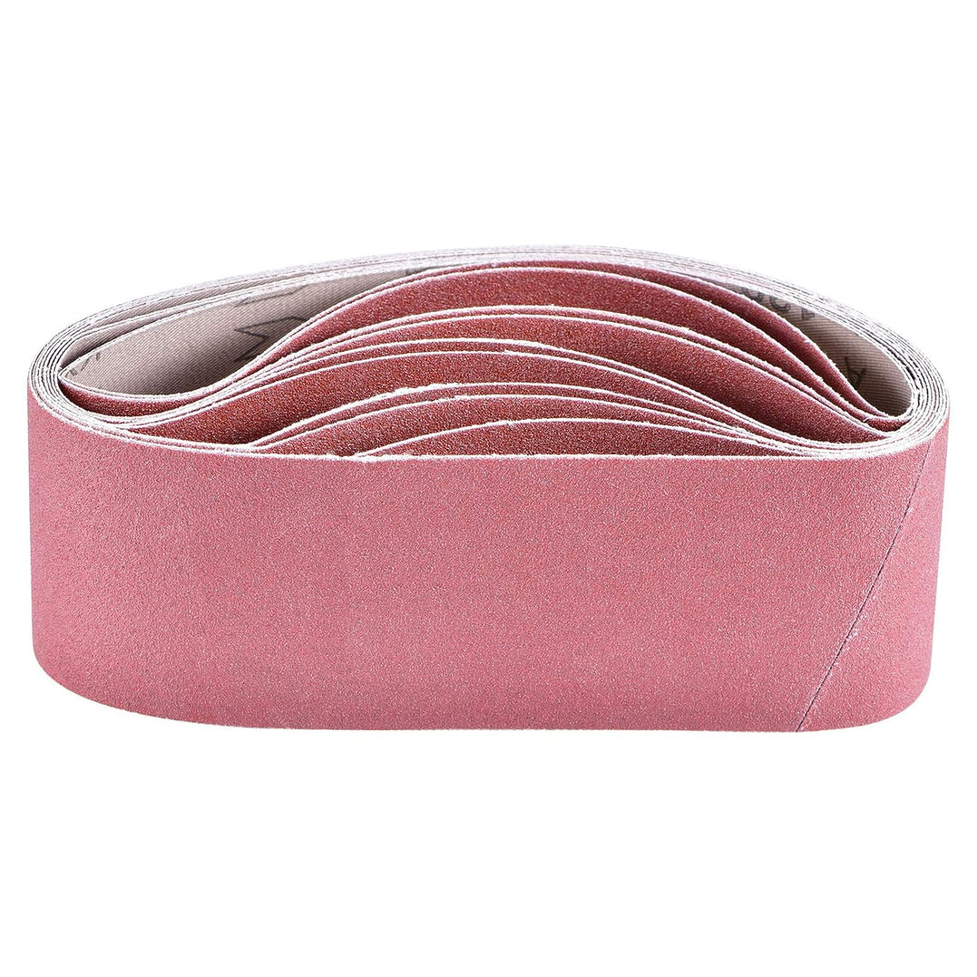 30 Stück Schleifbänder 75x533 mm, je 5 Stück x Körnung 60/80/120/180/240/400, Profi Schleifpapier Sc