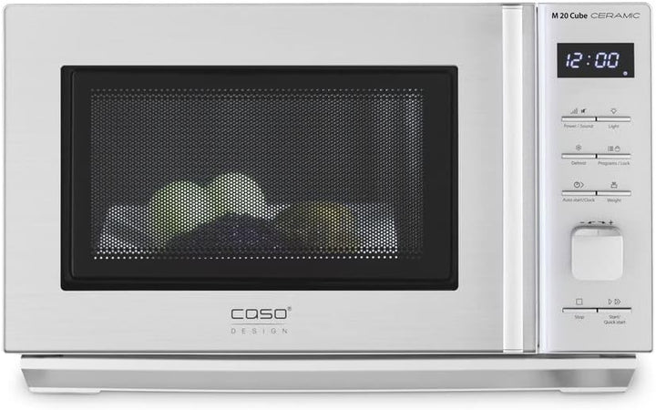 CASO M 20 Cube Ceramic - Mikrowelle mit Keramikboden, kein Drehteller notwendig, 20 Liter, 800 Watt,
