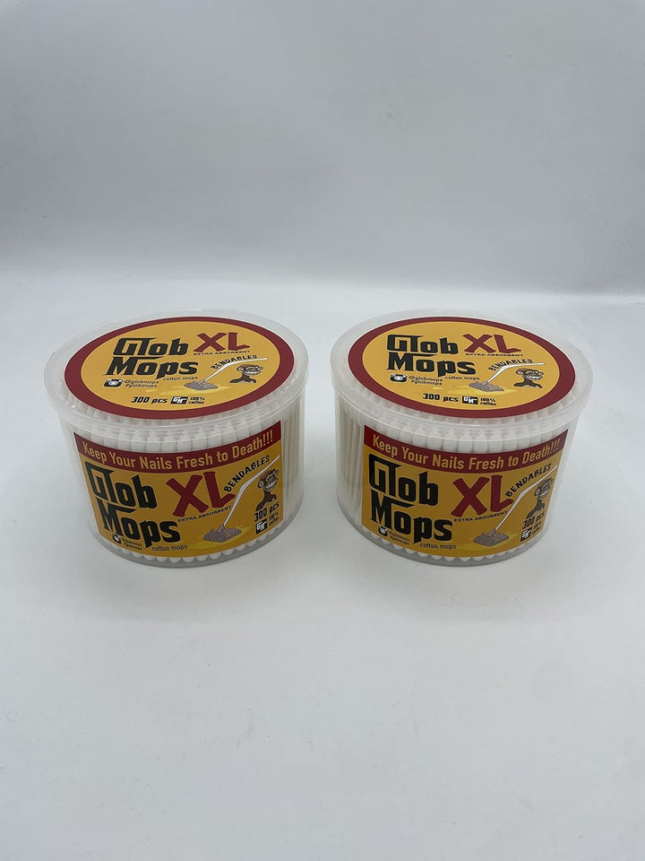 Glob Mops Biegbare XL-Wattestäbchen (2er-Pack, insgesamt 600 Wattestäbchen)
