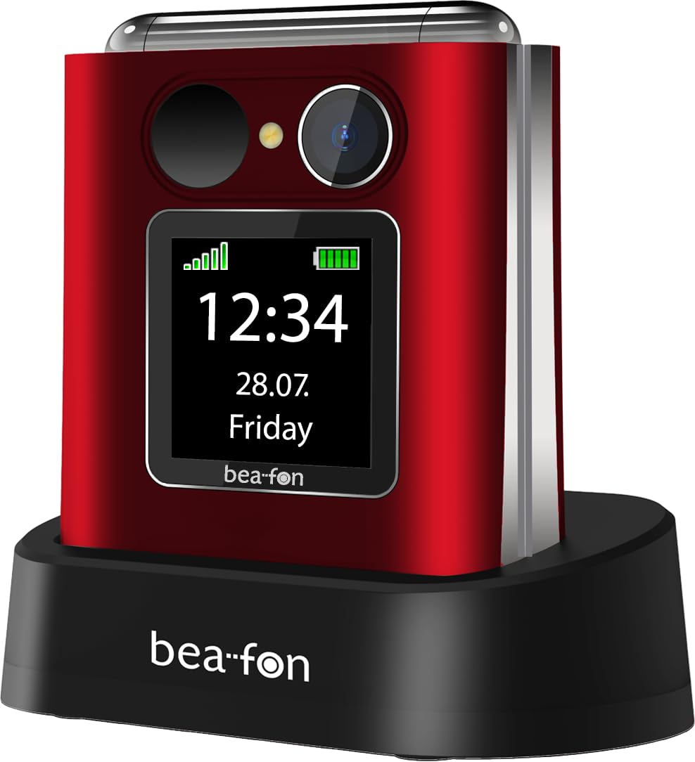 Beafon, silverline, Fold10, Klapphandy, SOS Notruftaste, XL Farbinnendiplay 2,2" (5,58cm), XL Farbau