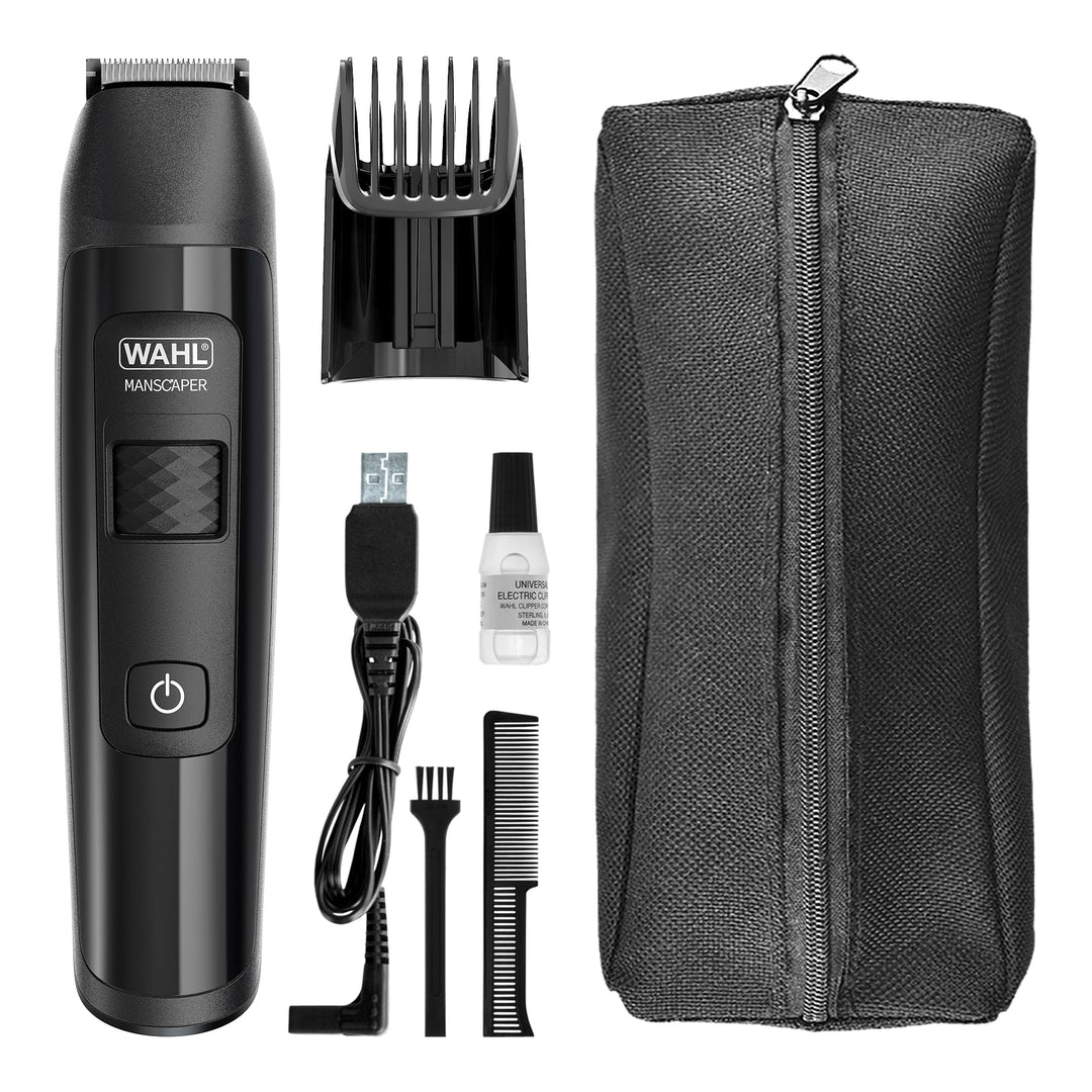 Wahl Manscaper Lithium Tief- und Körpertrimmer, vollständig wasserdicht, Nass-/Trockenanwendung, Sma