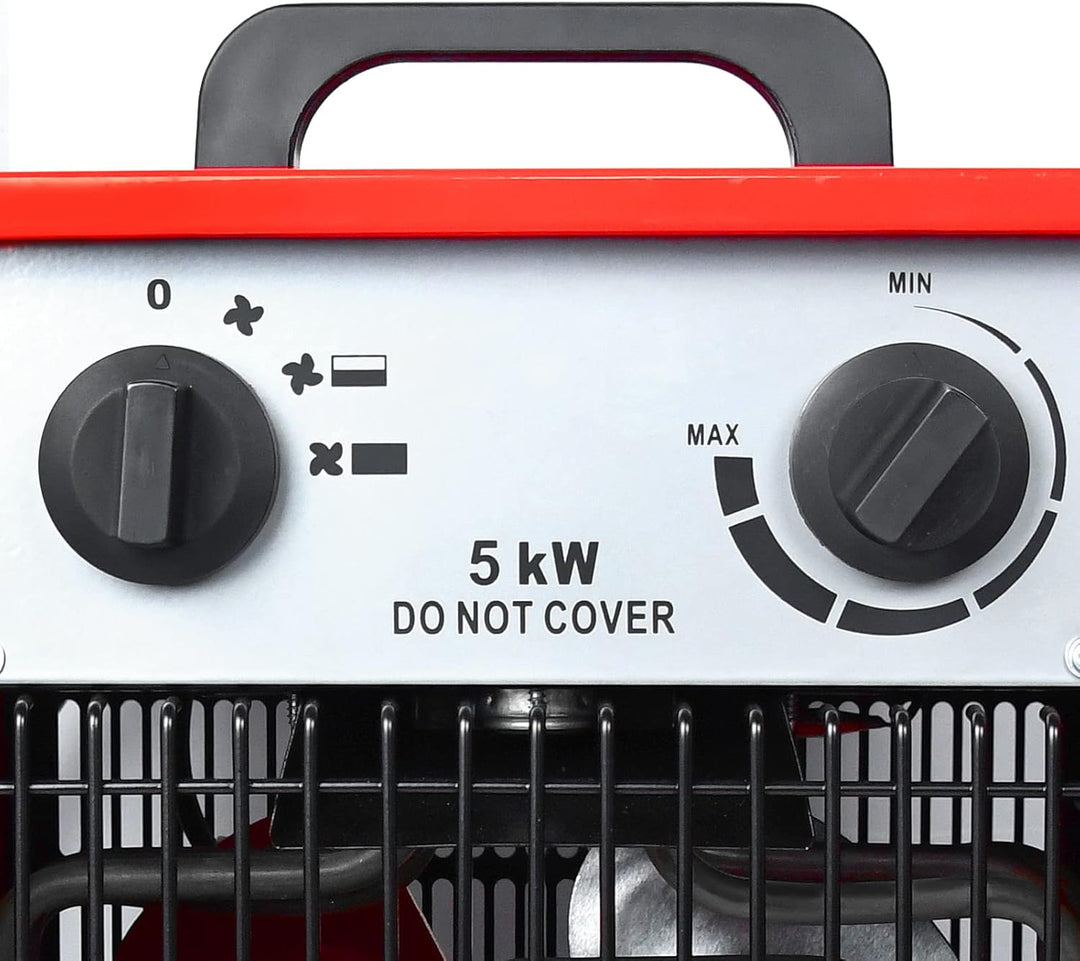 UISEBRT Heizlüfter Elektroheizung 5KW 400V - Bauheizer Elektroheizer Heizstrahler Heizgeraet Heizgeb