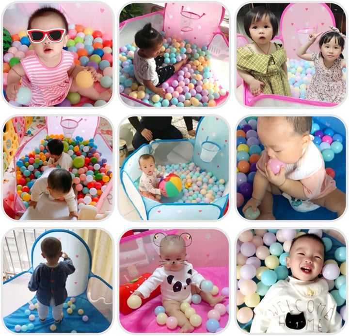 Ball Pit Pool Für Kinder Faltbares Spielzelt Mit 500 Ocean Bällen 120x120cm Leicht Aufbaubar Für Ind