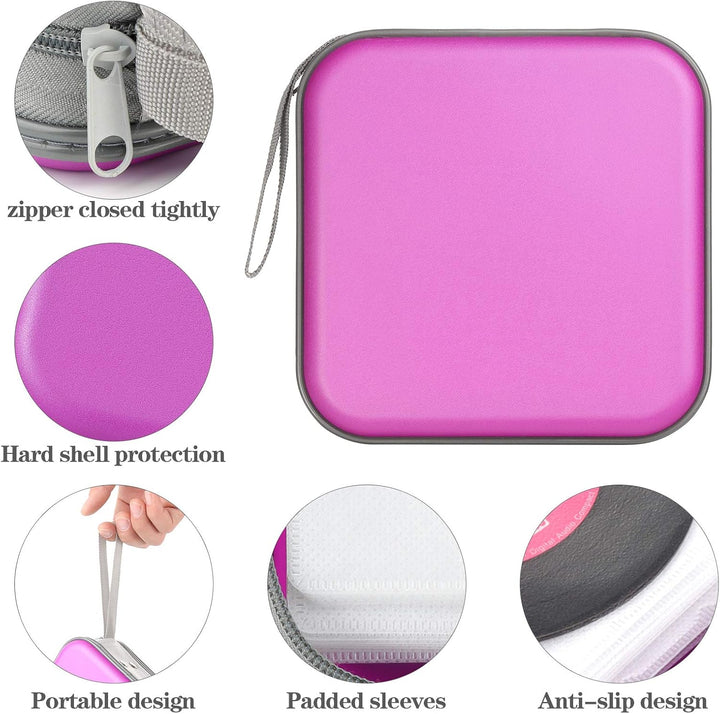 alavisxf xx CD Tasche, 48 DVD Tasche Hartplastik CD Taschen Aufbewahrung Schutzhülle DVD Lagerung CD