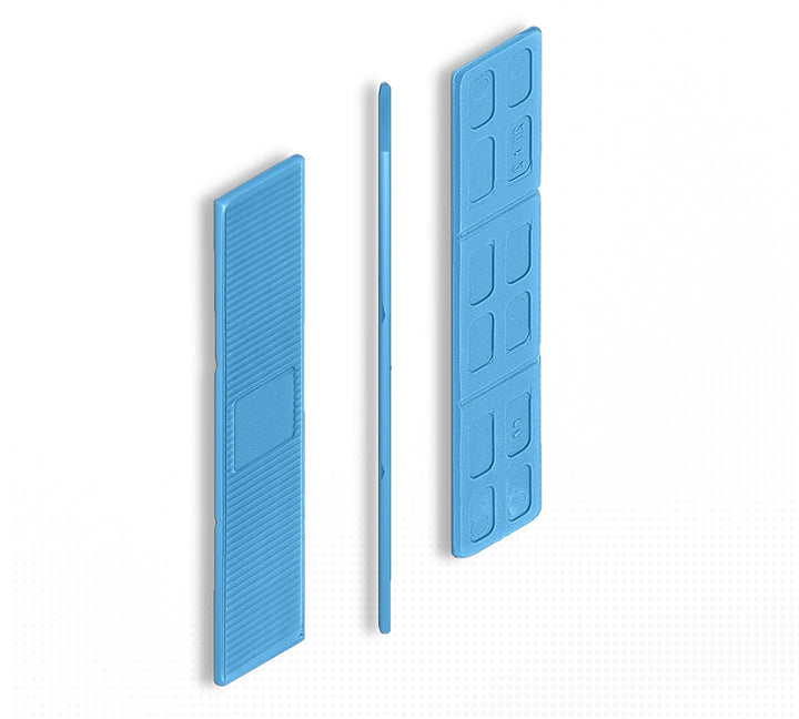 DOJA BARCELONA | 2mm Abstandshalter Kunststoff | Abstandhalter Blau | PACK 300 | Kunststoffkeile Unt
