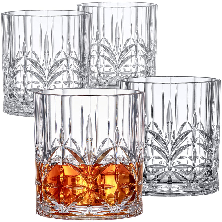 Amazing Abby Unzerbrechliche Tritan-Whiskygläser (4 Stück), wiederverwendbare Whiskygläser aus Kunst