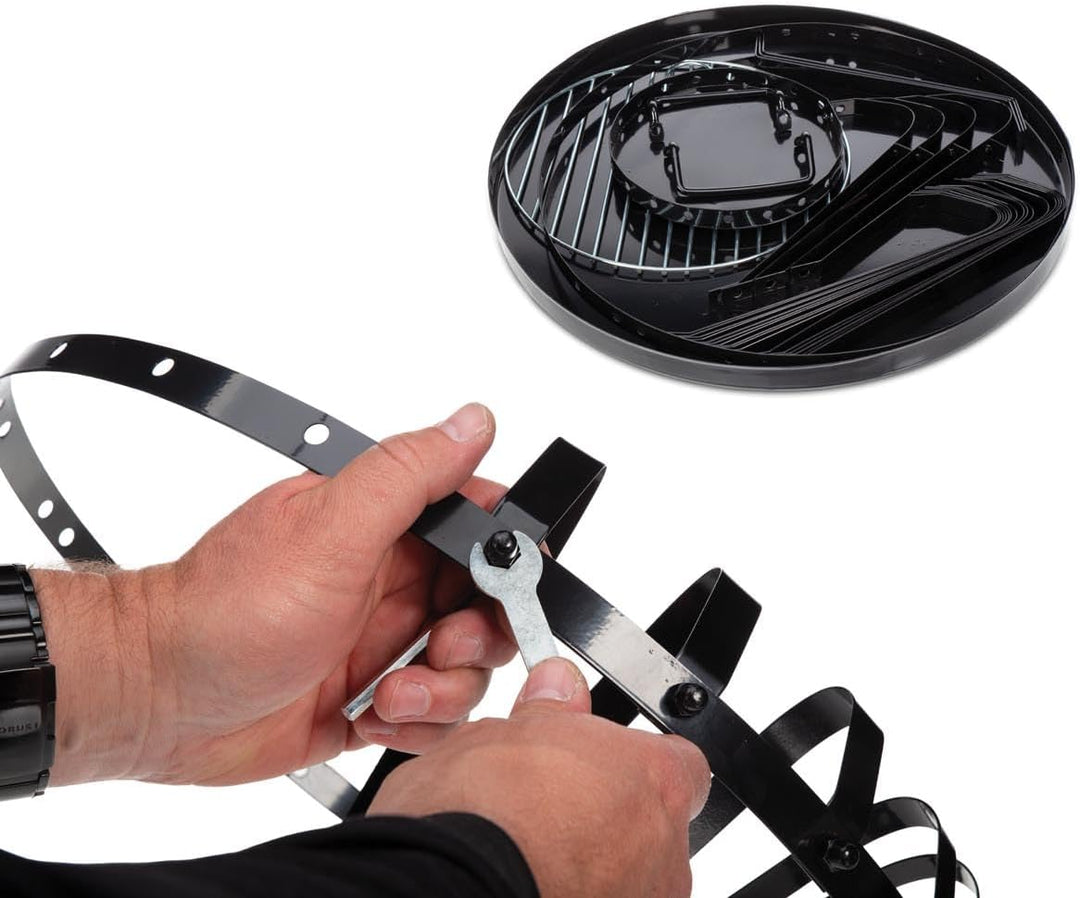 Feuerstelle BB650 für Garten und Terrasse aus Gusseisen - Feuerschale mit Grillrost schwarz - Garten