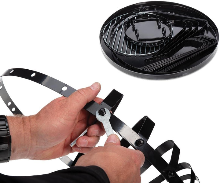 Feuerstelle BB650 für Garten und Terrasse aus Gusseisen - Feuerschale mit Grillrost schwarz - Garten