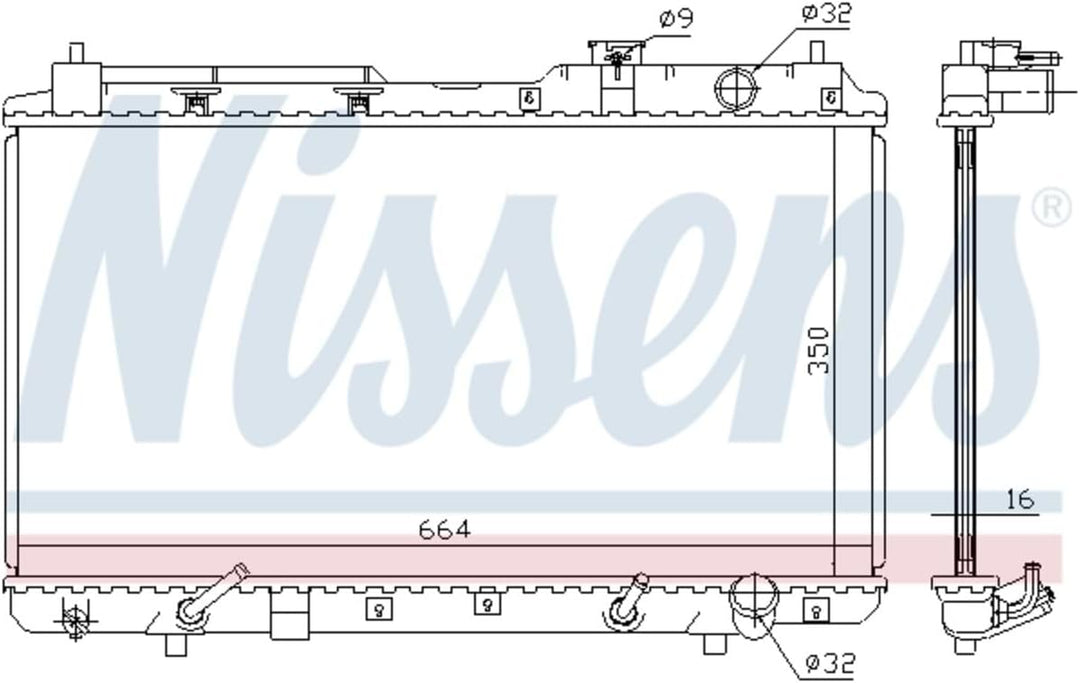 Nissens 681021 Kühler, Motorkühlung