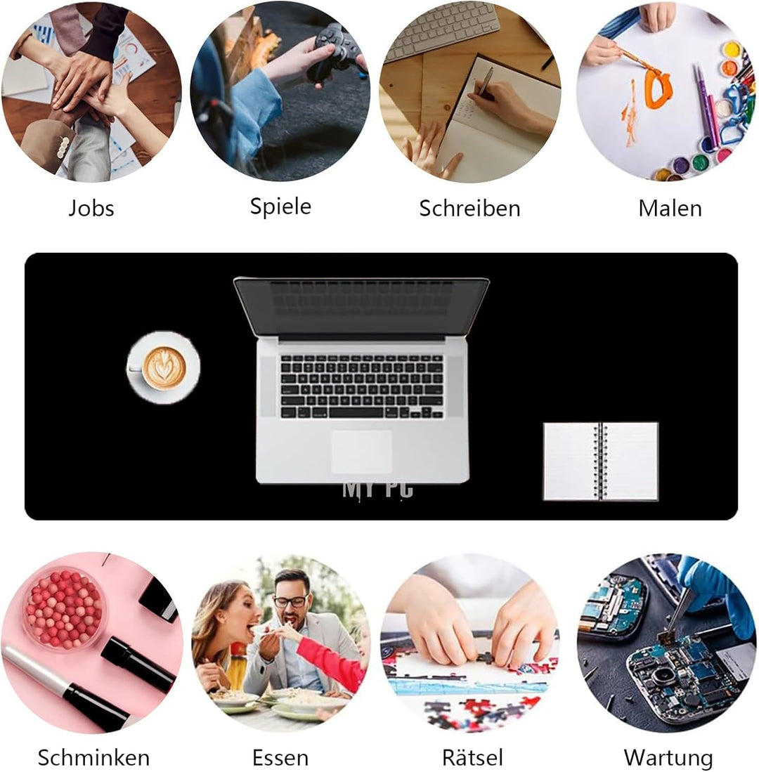 Gaming Mauspad - Mousepad 900 x 400 × 3 MM - XXL Mousepad gross mit Motiv Rutschfestem Gummiboden, v