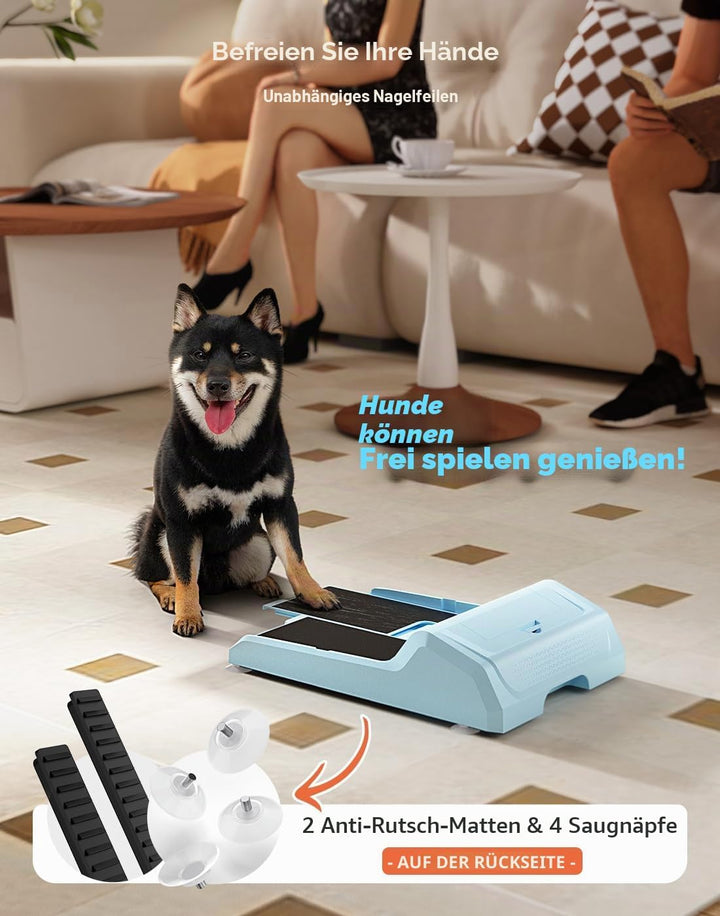 Hundekrallenfeile-Spielzeug mit 2 Hundeleckerli-Puzzles, Hundekratzpad für Krallen, Slow Feeder und