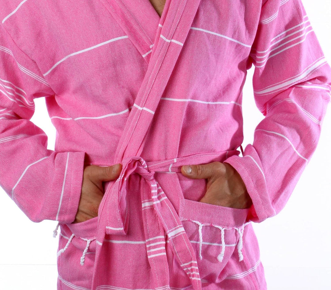 CACALA Pure Serie Kimono Bademantel - 100% natürliche Türkische Baumwollstoff - Ultra-absorbierend u