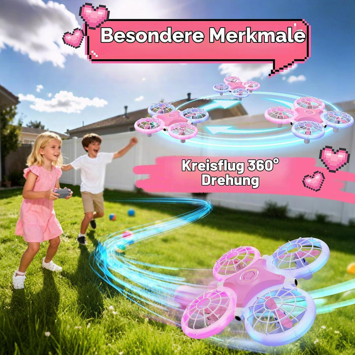ShinePick Mini-Drohne für Kinder von 6 bis 10 Jahren mit LED-Lichteffekten, Spielzeug für Jungen und