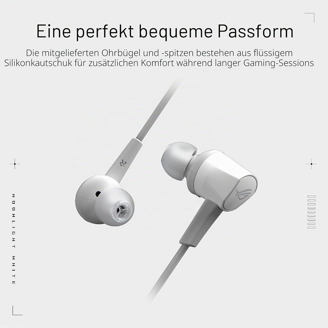 ASUS ROG Cetra II Core Moonlight In-Ear-Gaming-Kopfhörer (Treiber aus Flüssigsilikonkautschuk (LSR),