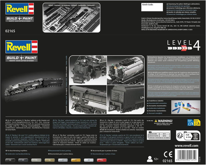 Revell 02165 H0 Dampflok Big Boy Plastik-Bausatz Big Boy Locomotive, Big Boy Locomotive