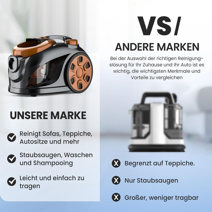 Staubsauger Ohne Beutel 3300W, Bodenstaubsauger Mit Zyklon-Technologie, 3L Staubbehälter, Waschbarer