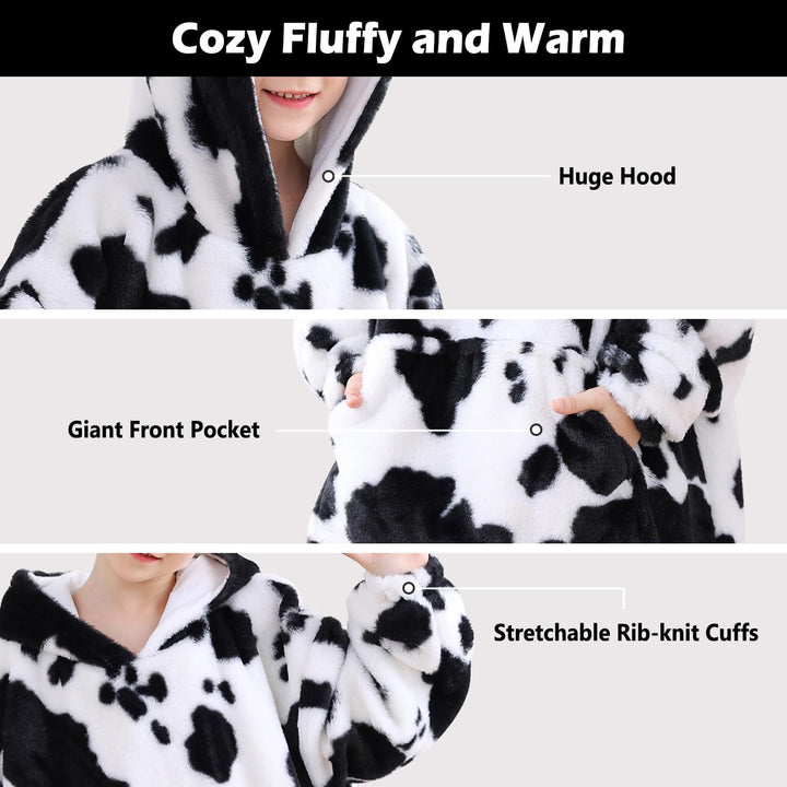 Wearable Blanket Hoodie für Kinder Kleinkinder, Super gemütlich warm und weich mit Kapuze Decke Swea