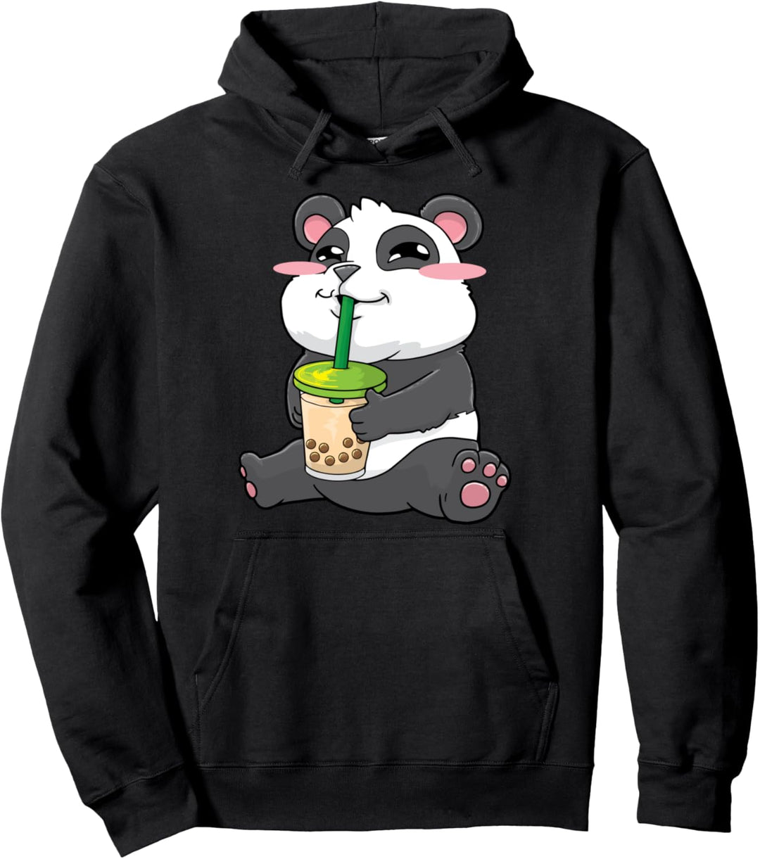 Panda Bubble Tea Kawaii Pullover Hoodie