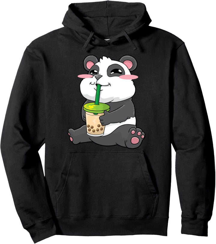 Panda Bubble Tea Kawaii Pullover Hoodie