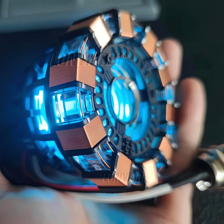 Lonyiabbi 1:1 Arc Reactor MK1 Model LED Light Vibration Sensing Control USB Interface Finished Produ