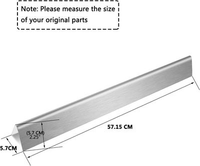 GFTIME 57cm Flavorizer Bars 7537 für Weber Spirit E310/320 (2007-2012) mit seitlichen Bedienknöpfen,