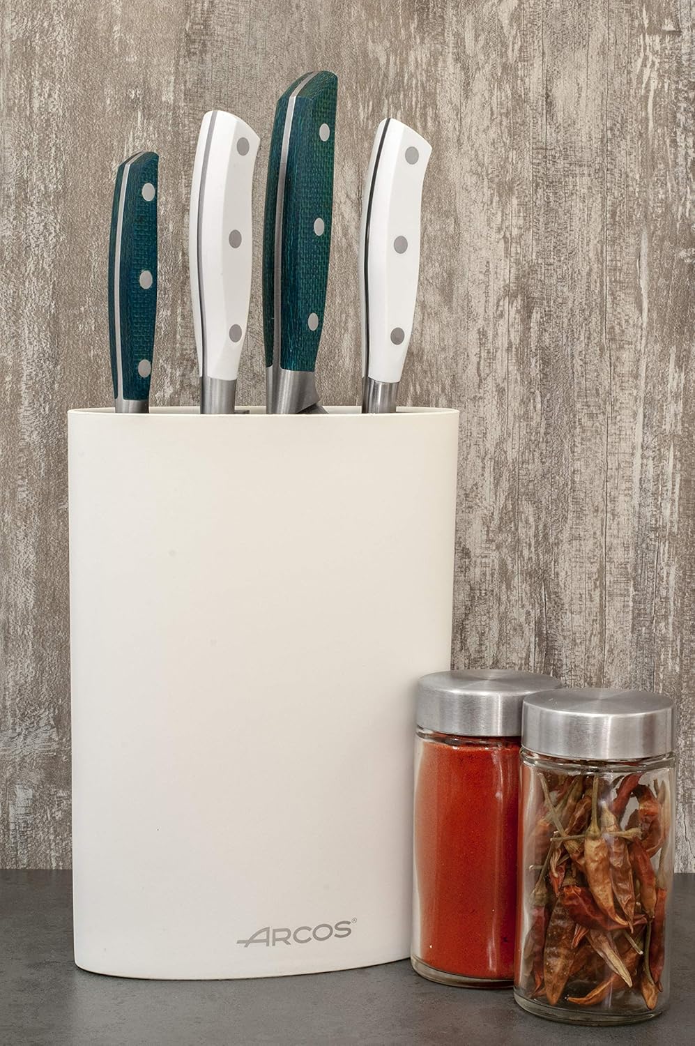 ARCOS Ovaler Messerschutz bis 20 cm, Block für Messer im modernen Design hergestellt aus thermoplast