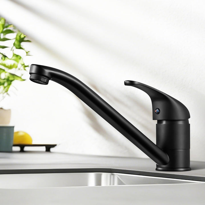 Wasserhahn Küche Schwarz, Küchenarmatur 360° Schwenkbar, Einhebel Mischbatterie Küche, Spültischarma