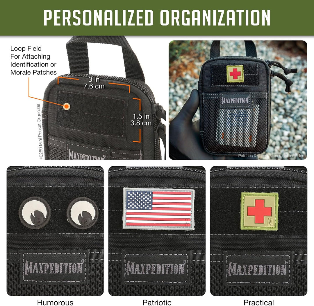 Maxpedition Mini-Taschen-Organizer Schwarz, Schwarz