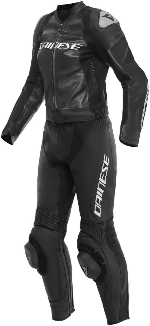 Dainese Mirage 2-Teiler Damen Motorrad Lederkombi, schwarz/weiss, 50 Schwarz/Weiss 50, Schwarz/Weiss