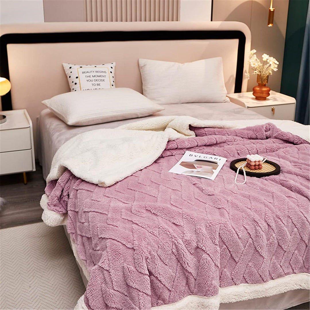 Hayisugal Flauschige Sherpa Kuscheldecke - hochwertige Schafdecke, super weiche Fleecedecke als Sofa
