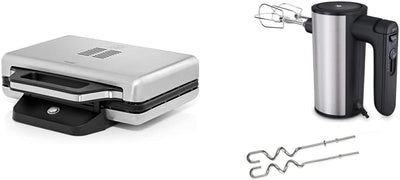 WMF Lono Sandwich Maker, Sandwichtoaster, edelstahl matt & Kult X Edition Handrührer, Quirl mit 5 Ge