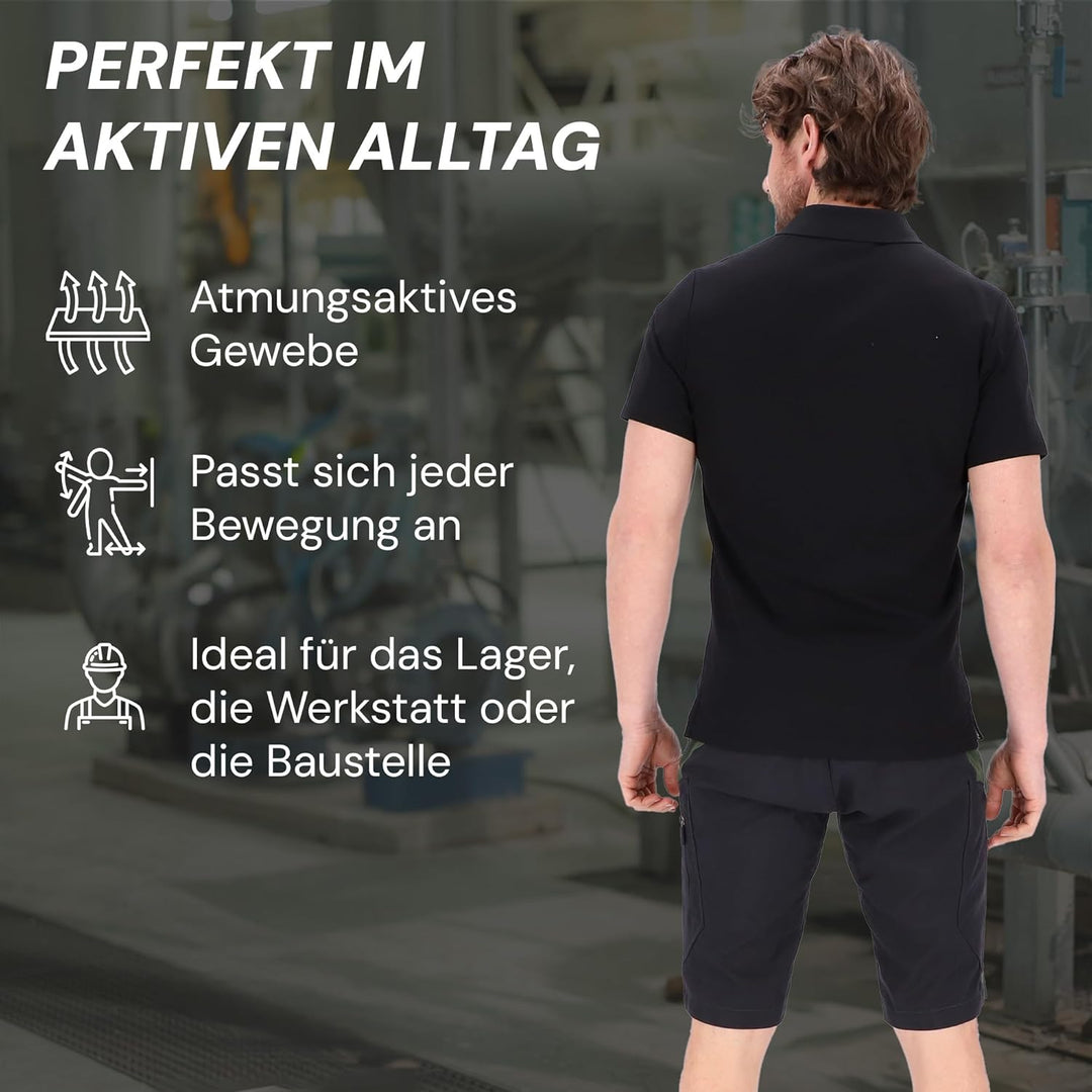 PUMA Workwear Advanced – Poloshirt Herren Kurzarm – Arbeitsshirt mit Brusttasche und Utility Fach an