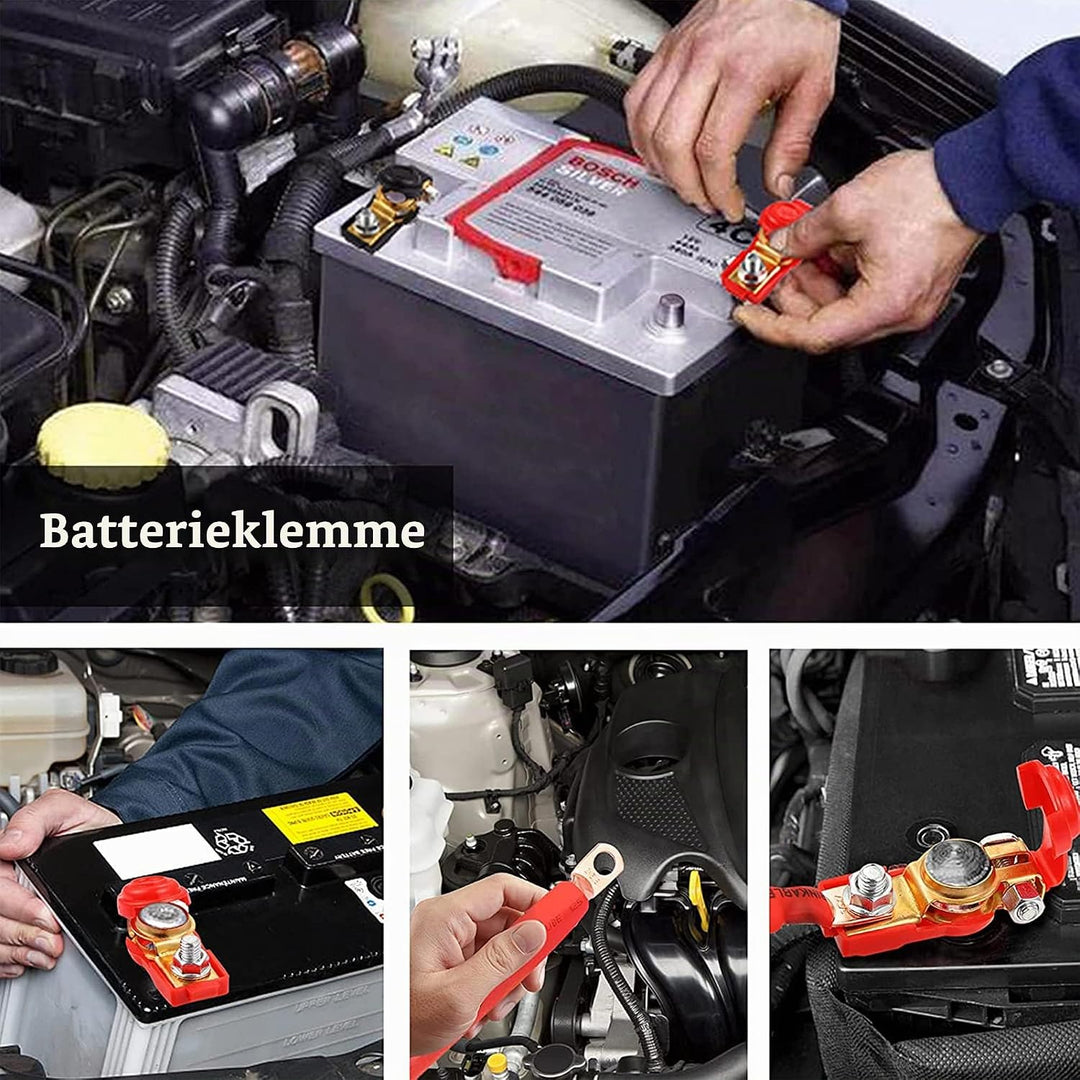 MEIRIYFA Auto Batterie Kabel Klemme Stecker, positive und negative Klemmen Reine Kupfer Adapter Stec