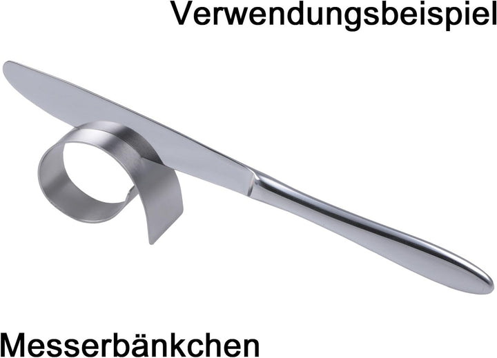 chg Profi Platzteller-Set, 6er inkl. 6 Serviettenringen mit prakt. Schlitz, Edelstahl, Silber, 6 Stü