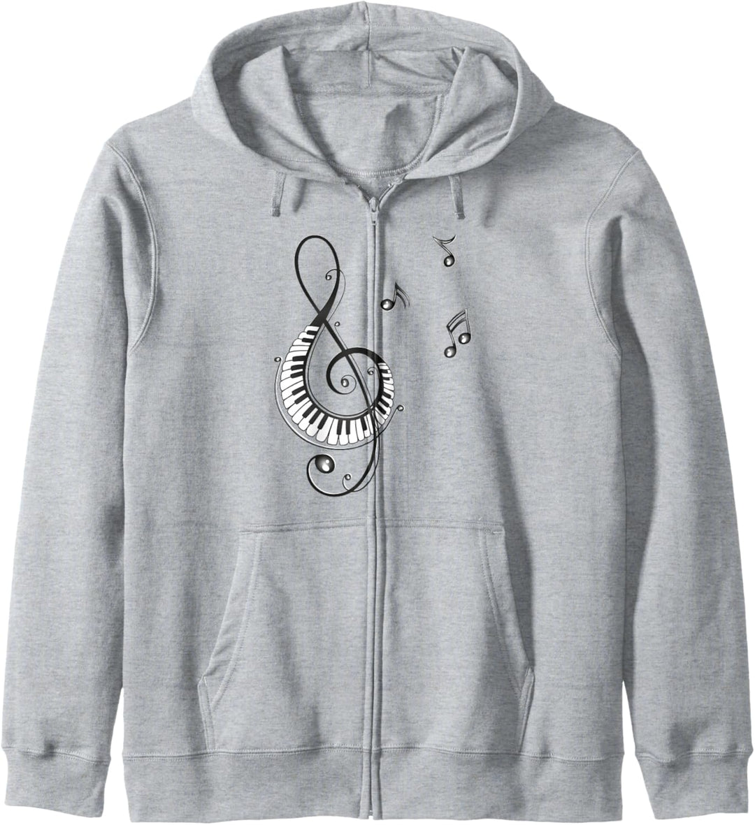 Musik Notenschlüssel Klavier Musiknoten Musiker Geschenk Kapuzenjacke