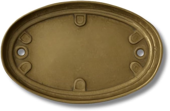 Edel Design Ovales grosses Messing Schild - Türschild - Länge 11,1 cm, Breite 7,3 cm, Höhe 0,5 cm mi