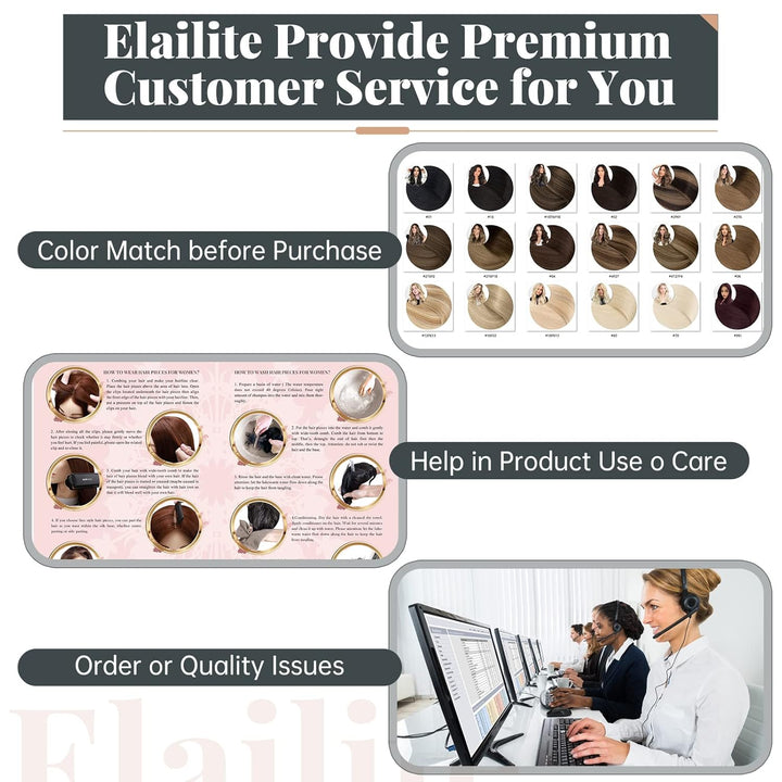 Elailite Echthaar Extensions Tape in #6 Mittelbraun 20 stück Invisible Kleber Haarverlängerung Klebe